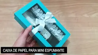 Como fazer Caixa para Mini Espumante ou Long Neck e Doces - Passo a Passo do Molde