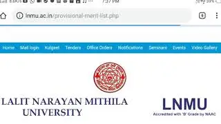 Lnmu part 1 provisional merit list 2019
