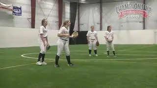 Four Corners Throwing Drill for Softball Fielders!