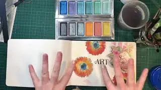 Test #5: aquarelles métalliques action.