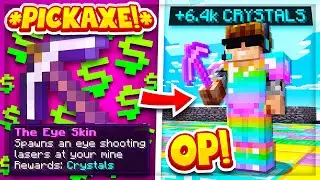 Getting MAX LEVEL &ldquo;THE EYE&rdquo; PICKAXE SKIN in MINECRAFT: PRISONS?! | Minecraft OP PRISON
