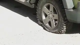 Jeep Driving on flat tires