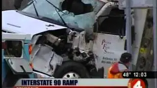 Food delivery truck crashes on Thruway