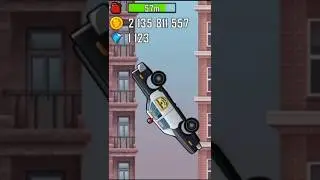 Hill Climb Racing - POLICE CAR TRICK on ROOFTOPS