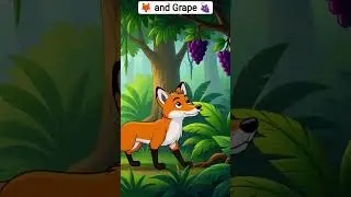 Fox and Grapes Kids Story Moral Short Story Animated Bedtime Story for Children #shorts #ytfeeds
