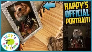 Happy the Hamster GETS A PAINTING OF HIMSELF?!