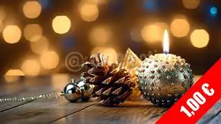 Rustic Candle and Pine Cones Holiday Still Life HD Stock Video