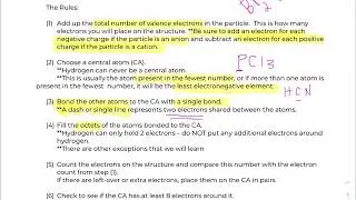 HC  Unit 6  Video #5  Lewis Dot Structures Rules