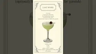 Last Word #cocktail #cocktails #bartender #bartending #drink #drinkrecipes  #barcocktails #lastword