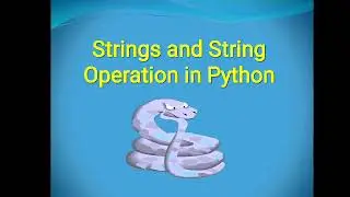 Strings operations in python