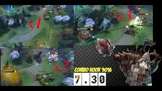 【7.30】Dota2 || Crazy Pudge Unstoppable Kill in Early Game！！