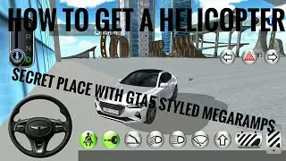 How to get a helicopter gift in 3D Driving Class, Hidden GTA 5 styled mega ramp, secret place