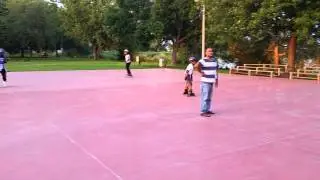 Roller blade on grass