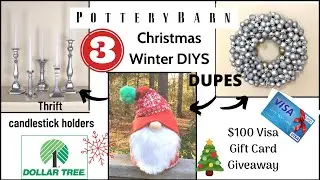 POTTERY BARN Dupes CHRISTMAS GNOME DOLLAR TREE DIYS | WINTER WREATH | GNOME DIY | GOODWILL THRIFT