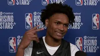 Amen Thompson Discusses NBA All-Star 2025, Playing for Houston Rockets | Rising Stars 2025