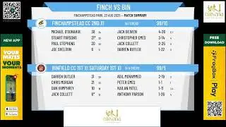 Finchampstead CC 2nd XI v Binfield CC 1st XI Saturday 1st XI