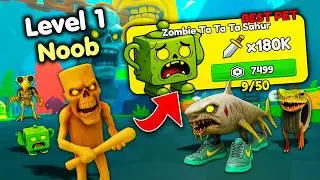 Начинаем заново как НУБ с ЛУЧШИМ ПИТОМЦЕМ в Brainrot ZOMBIE Evolution! (Roblox)