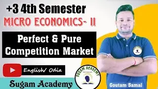 Perfect & Pure Competition Market || Features: TR,AR & MR || Micro Economics- II