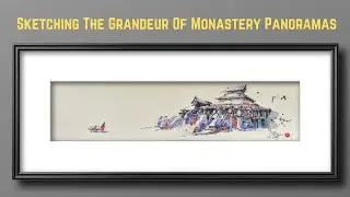 How to Draw Panorama Sketch / Sketching The Grandeur Of Monastery Panoramas @ATHSketchNation