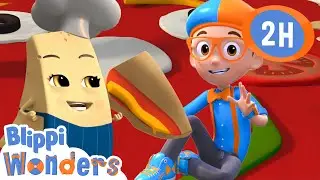 Did Anyone Say Pizza? 🍕😎 So Yummy | Blippi Wonders | Moonbug Kids
