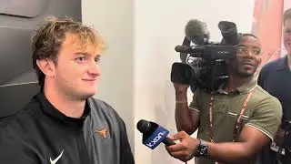 TE Jack Endries speaks to media after Texas football's 38-7 win over San Jose State. 