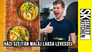 HÁZI szejtán 🤩 maláj LAKSA levessel 🤤