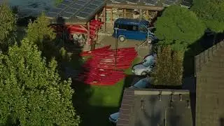Dworek nad Pilicą  z lotu ptaka
