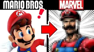 Drawing SUPER MARIO BROS in a MARVEL STYLE???
