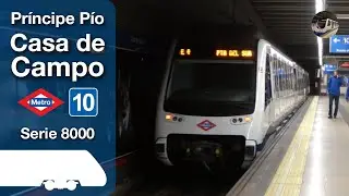 Viaje de Príncipe Pío a Casa de Campo, en serie 8000 | Metro de Madrid