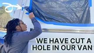 Van Conversion Vlog | Nova&rsquo;s First Bath | Help us Fix our Hole 🤦🏽&zwj;♀️ | Slutty Vegan 🍔