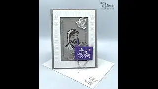 Stampin Up//Rejoice in Him//Radiating Stitches Dies//Online Exclusives//Easter Card