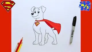 Krypto Drawing | How to Draw Krypto the Superdog Easy Step-by-Step