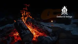 A Peaceful Winter Forest with Warm Acoustic Guitar