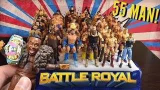 55 MAN WWE ACTION FIGURE BATTLE ROYAL! CONTROVERSY!