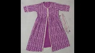 VioletTwirl Coat Style Kurti &ndash; Umbrella Cut with Belt, Plus Size