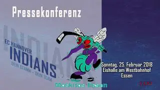 Meisterrunde Oberliga Nord: Pressekonferenz zum Spiel Moskitos Essen vs EC Hannover Indians