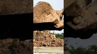 Heavy Rock Lifting Begins! VOLVO EC480DL Powerful Excavation with Hyundai Dump Trucks #shorts