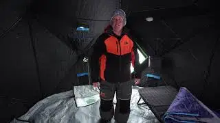 Sleep on the Ice in your Clam Hub Shelter