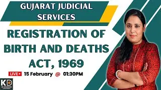 Registration of Birth and Deaths Act, 1969 || KD Advanced Law Classes Institute ||  | KD CHARAN |