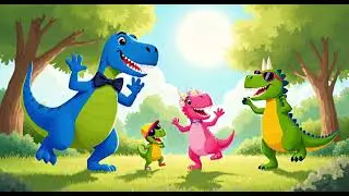 Kolorowa Piosenka dla Dzieci | Dinuś Tańczy | Kolory i Zabawa | 2-4