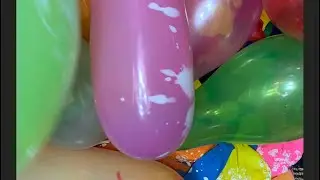 FUN ASMR COLORFUL BALLOON 🎈 POP COMPILATION.,?.,!!#poppballons #balloon #satisfying 