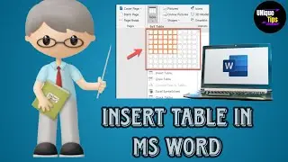 Tips Part 6 | How to insert Table in Microsoft word 