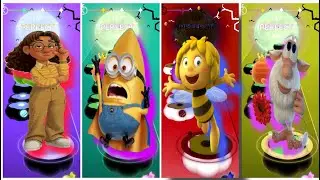 Turning Red VS Minions VS Bee Maya VS Booba Tiles hop EDM Rush