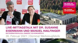 Politik und Wirtschaft im Dialog [online] mit Dr. Susanne Eisenmann Kultusministerin CDU