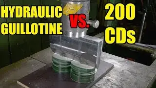Splitting 200 CDs with Hydraulic Press | in 4K!