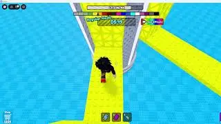 playing a obby race with my friend