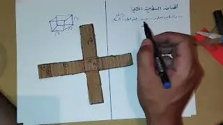 المساحة السطحية الكلية | التوضيح من خلال مجسم