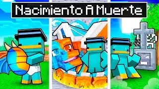 CICLO de VIDA de Una Familia DRAGÓN ELEMENTAL en Minecraft!