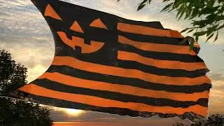 Anthem and flag of halloween