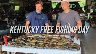 KENTUCKY'S FREE FISHING DAY!    (Fishing Lakes That Haven't Been Fished in a YEAR)